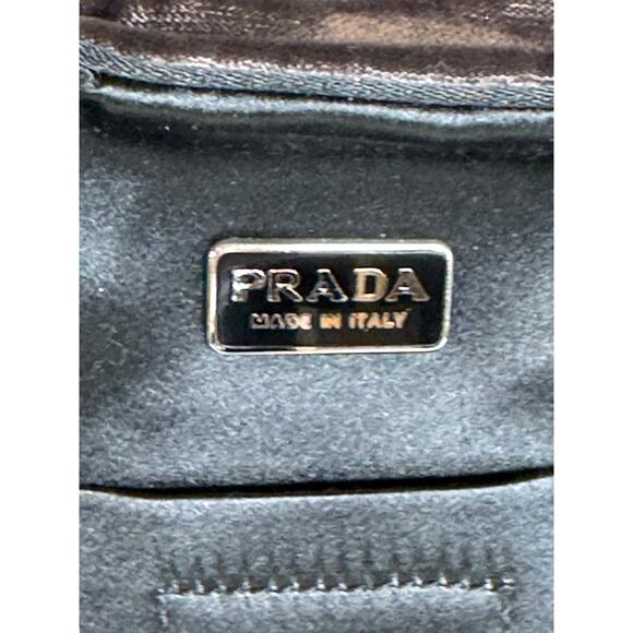 Prada Vintage Reversible Satin and Velvet Mini Shoulder Bag in Black - Picture 3 of 11